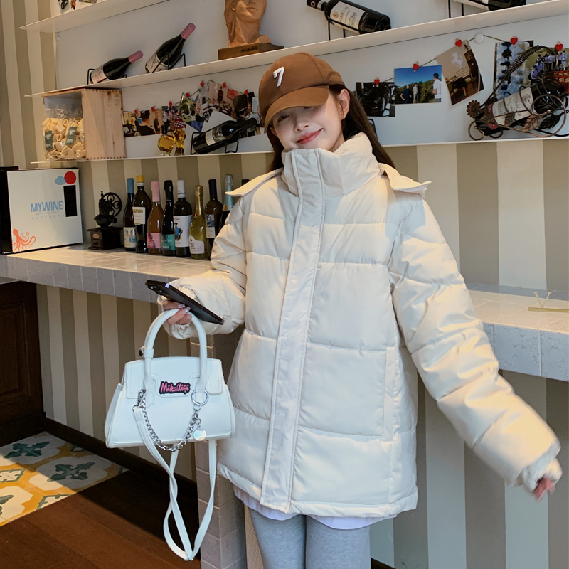 Korean style detachable hood short women's down jacket 2023 small winter coat ins trend