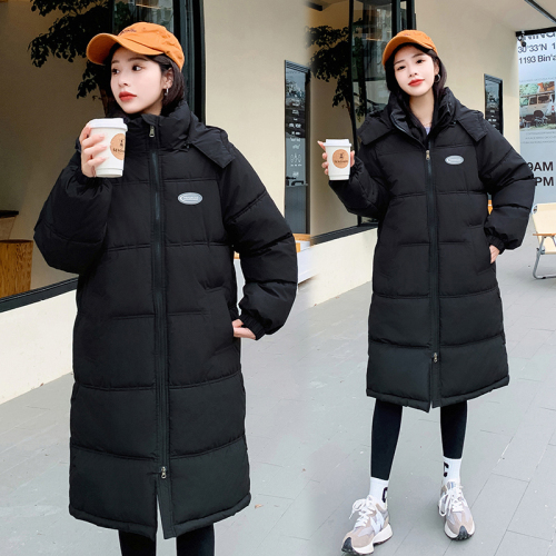 Real shot of down-padded jacket for women, mid-length, Korean version, loose ins Hong Kong style cotton-padded jacket, new cotton-padded jacket, thickened jacket