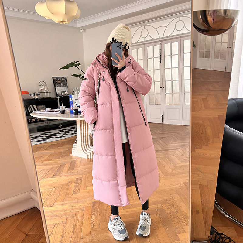 Real shot of oversize bread coat, down cotton coat, women's winter coat, mid-length bf cotton jacket 2023 new style