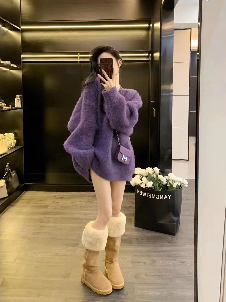 Leathercat毛衣女秋冬今年流行漂亮高級感超好看寬鬆慵懶針織上衣