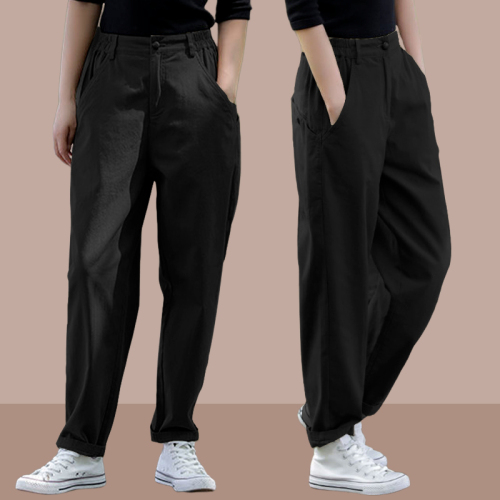  Spring and Autumn New Women's Small Foot Harem Pants Overalls Carrot Casual Pants Nine-Point Loose Straight Pants