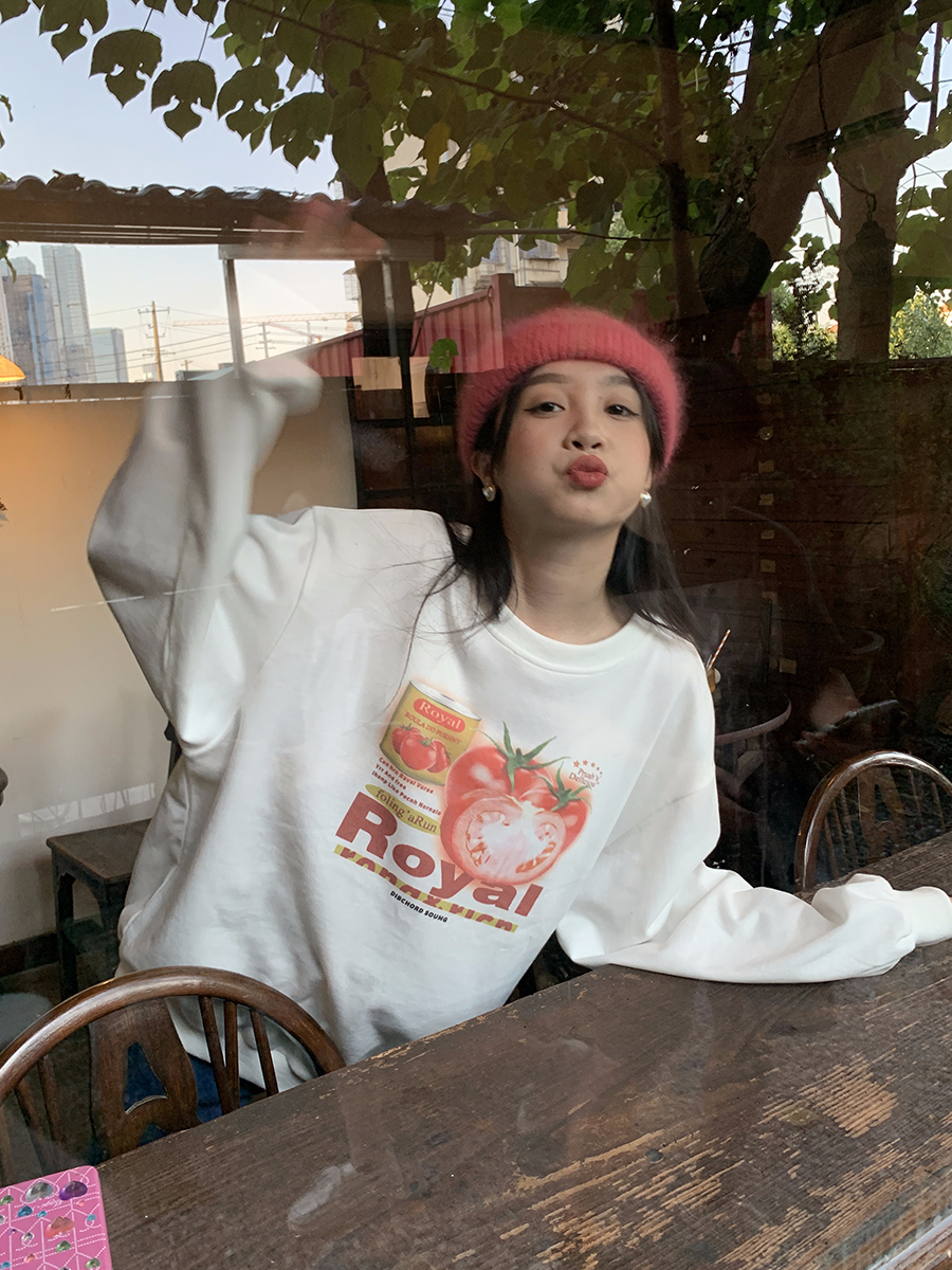 2023新款寬鬆 秋裝薄款衛衣女大碼 後包領 拉肩線 M-XXXL