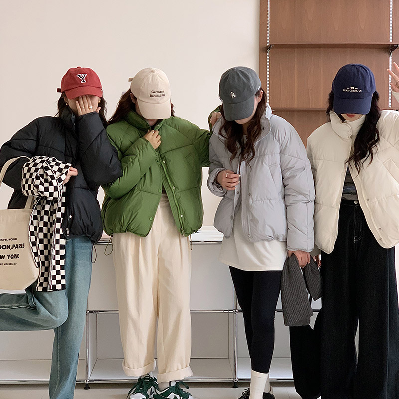 2023冬季新款韓版立領羽絨棉服女寬鬆小個子麵包服時尚棉衣外套