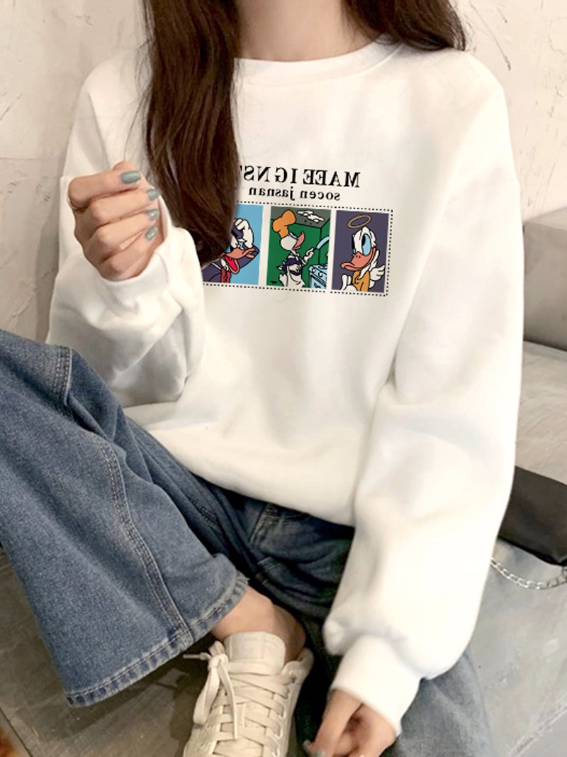 2023年新款寬鬆學生裝 秋裝薄款衛衣女大碼 後包領 拉肩線 M-XXXL