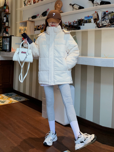 Korean style detachable hood short women's down jacket  small winter coat ins trend