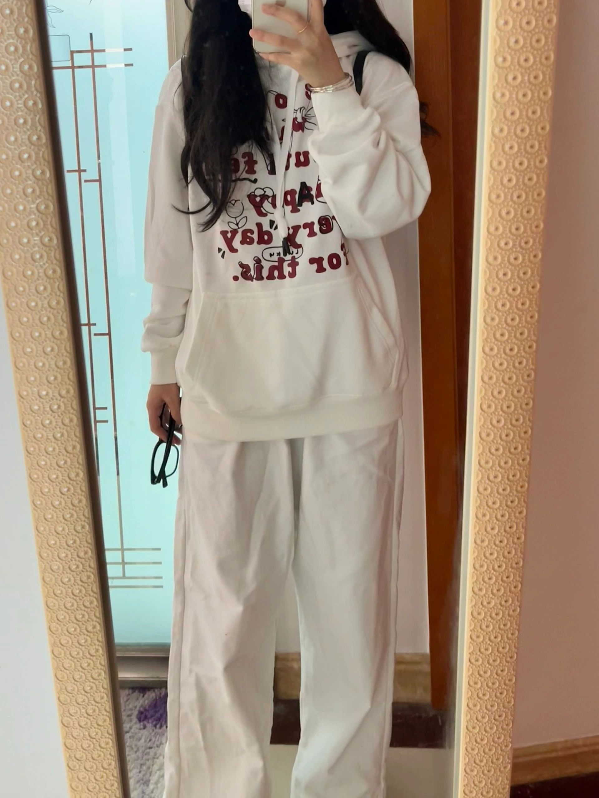 Anti-cotton Chinese cotton composite milk silk 300g/silver fox velvet 400g hooded sweatshirt for women