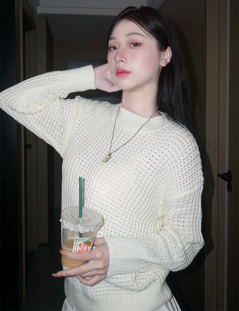 2023實拍新款針織衫女韓國東大門網紅同款GLYP潮牌休閒百搭毛衣女