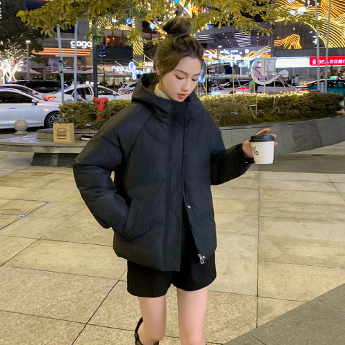 Actual shot of large size winter clothing, new fat MM, Korean version, medium and long, loose and slim cotton-padded clothes, women's thickened cotton-padded jackets