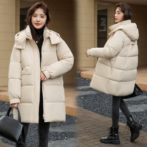 Real shot of oversize bread coat, down cotton coat, women's winter coat, mid-length thick cotton coat,  new style
