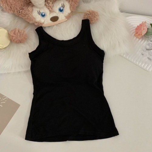 Real shot of self-contained bra without rims tight threaded vest all-in-one bra for spring and autumn with bottoming shirt straps