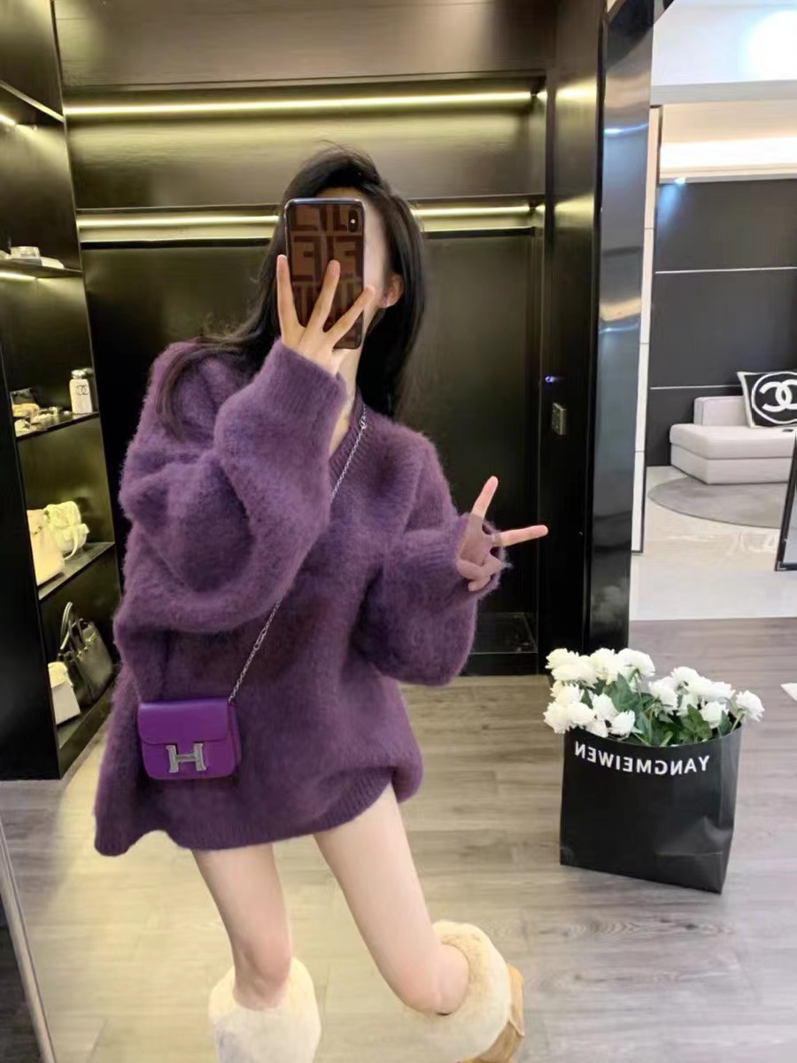 Leathercat毛衣女秋冬今年流行漂亮高級感超好看寬鬆慵懶針織上衣