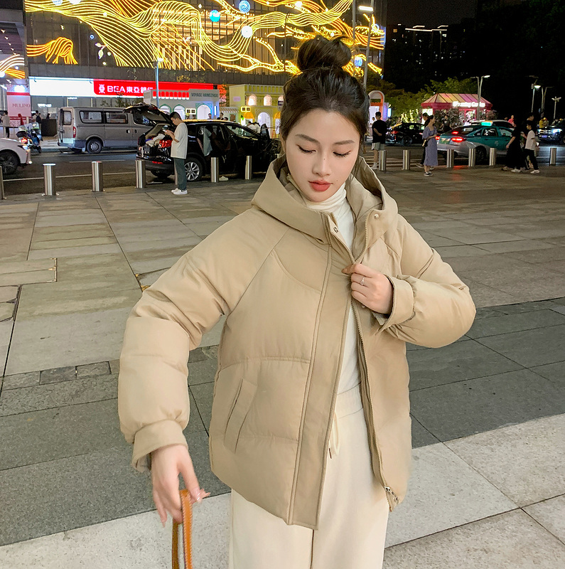 Actual shot of large size winter clothing, new fat MM, Korean version, medium and long, loose and slim cotton-padded clothes, women's thickened cotton-padded jackets