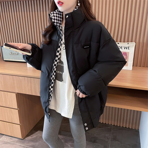 First real shot of women's cotton-padded clothes  new Korean style mid-length student cotton-padded clothes loose thickened cotton-padded jacket