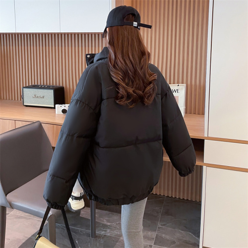 First real shot of women's cotton-padded clothes  new Korean style mid-length student cotton-padded clothes loose thickened cotton-padded jacket