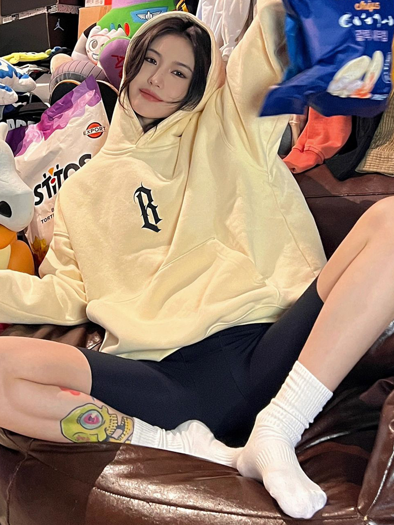 Official photo fleece 250g / David's hooded autumn and winter sweatshirt for women plus fleece