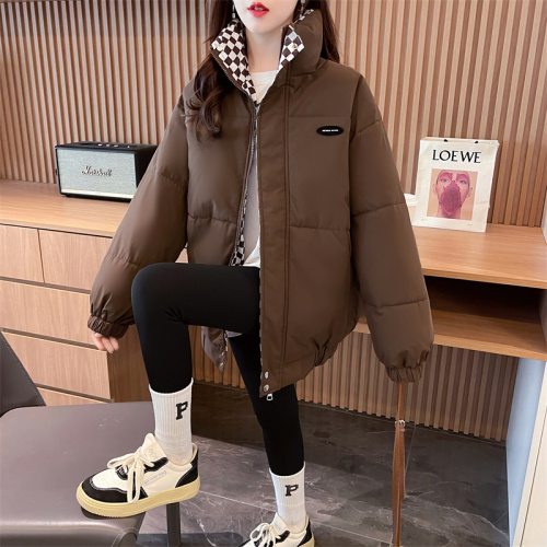 First real shot of women's cotton-padded clothes  new Korean style mid-length student cotton-padded clothes loose thickened cotton-padded jacket