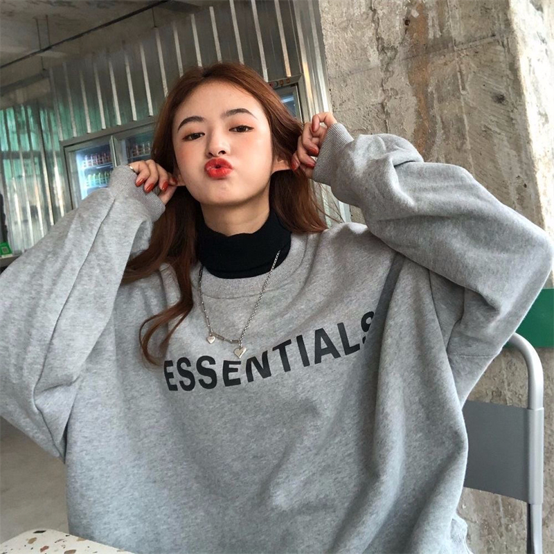 2023 new loose student wear 250g velvet / large sweatshirt round neck autumn and winter sweatshirt for women with velvet