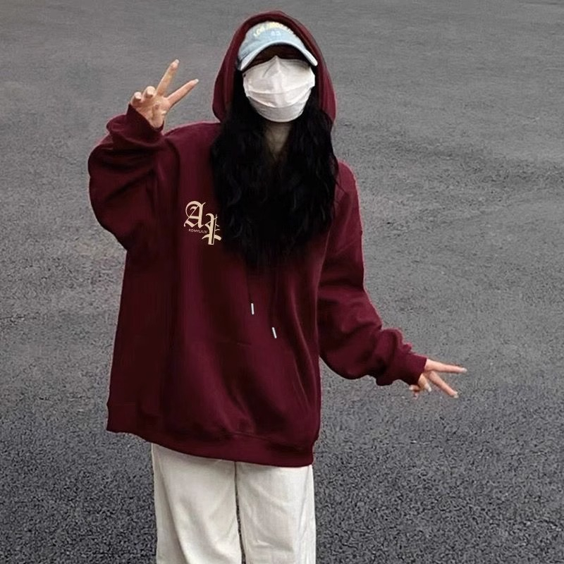 Anti-cotton Chinese cotton composite milk silk 300g/silver fox velvet 400g hooded sweatshirt for women