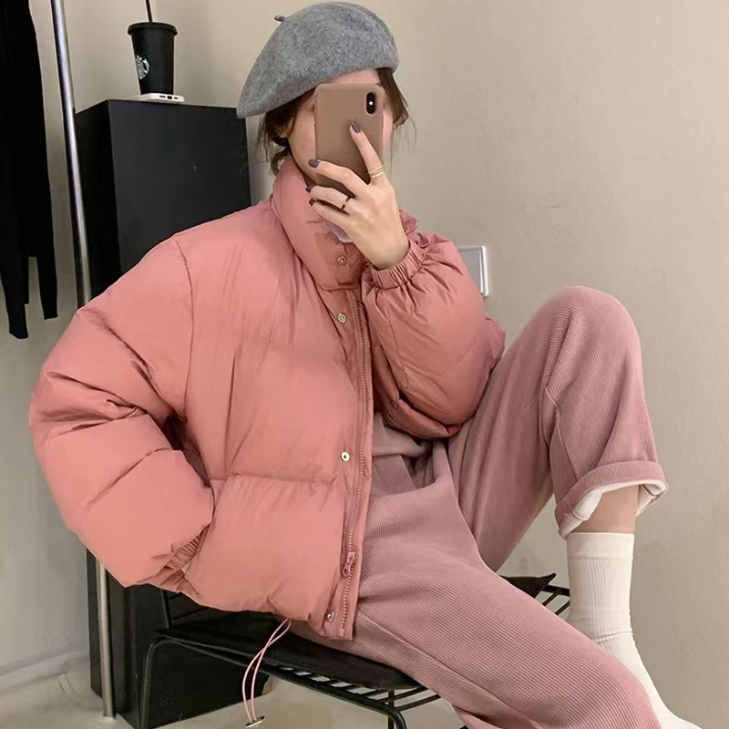 2023韓國東大門原版麵包服女 立領小個子短款羽絨棉服秋冬短款