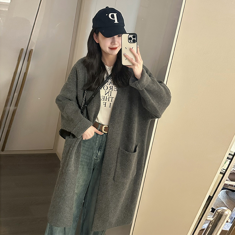 慵懶風毛衣針織開衫2023早秋新款女裝穿搭高級感寬鬆軟糯日系外套