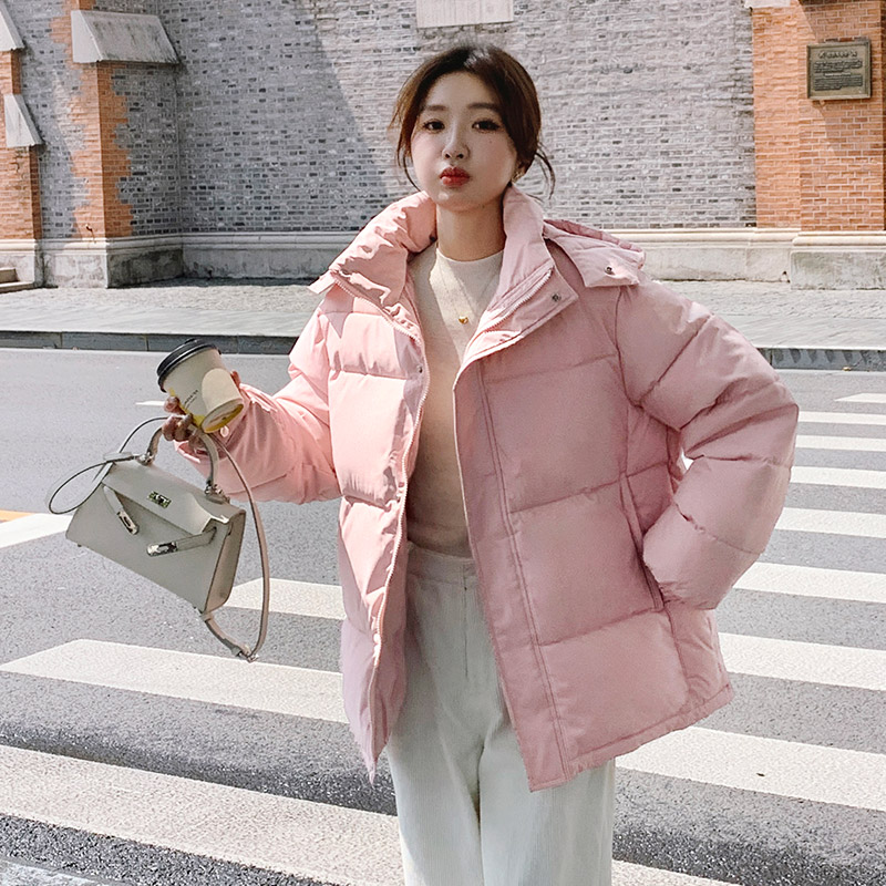 實拍韓版可拆卸帽短款女羽絨棉服2023年小個子冬季外套ins潮