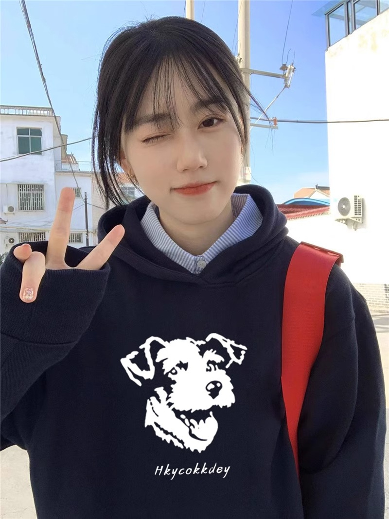 Anti-cotton Chinese cotton composite milk silk 300g/silver fox velvet 400g hooded sweatshirt for women