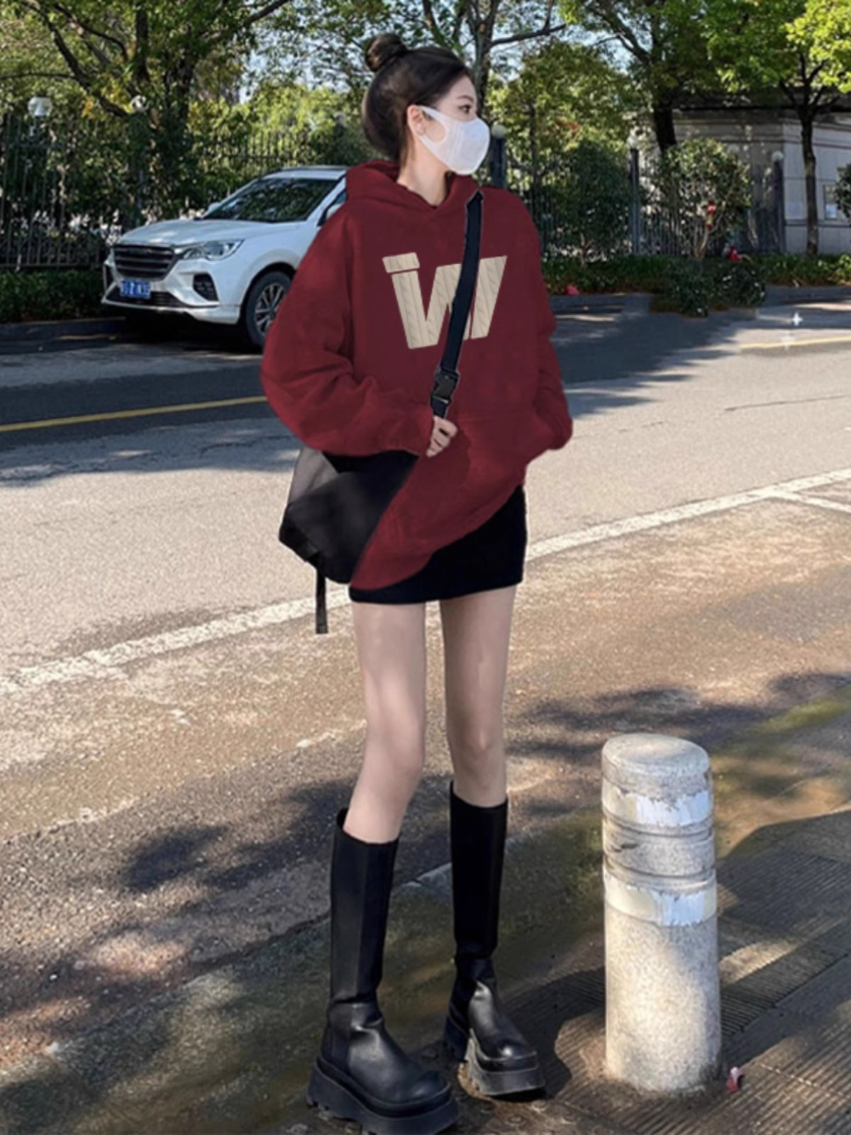 Anti-cotton Chinese cotton composite milk silk 300g/silver fox velvet 400g hooded sweatshirt for women