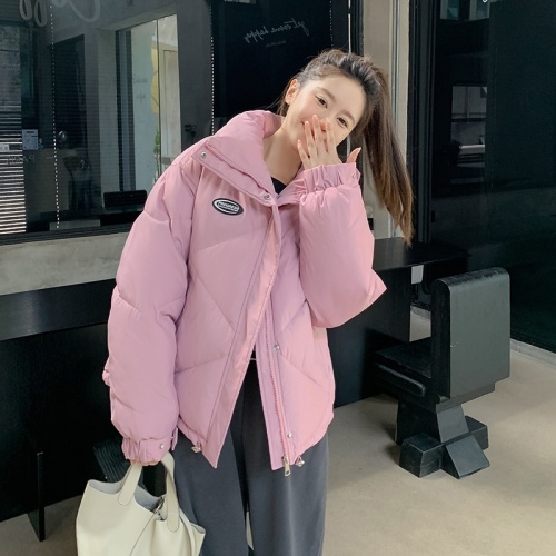 Real shot of Zhang Beibei ibell same style loose jacket for women with design sense stand collar short down jacket and cotton jacket for women