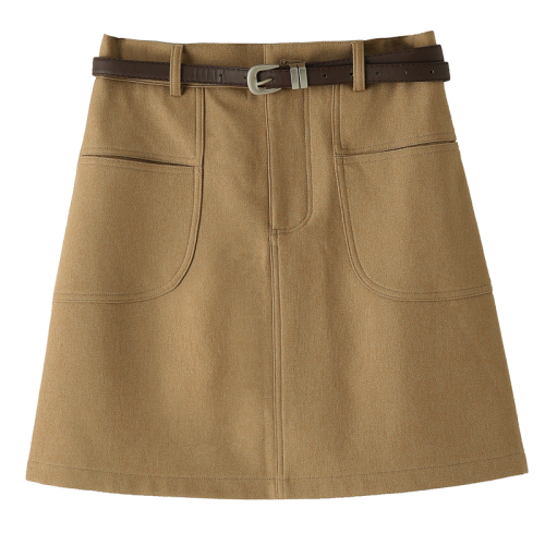 ~Skirt Women's High Waist Slimming A-Line Skirt Small Slim Fit Hip-covering Short Skirt
