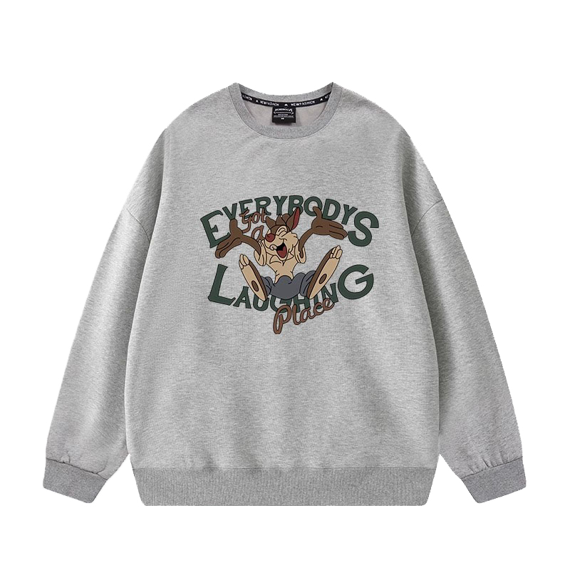 Anti-cotton Chinese cotton composite milk silk 300g/silver fox velvet 400g round neck sweatshirt for women