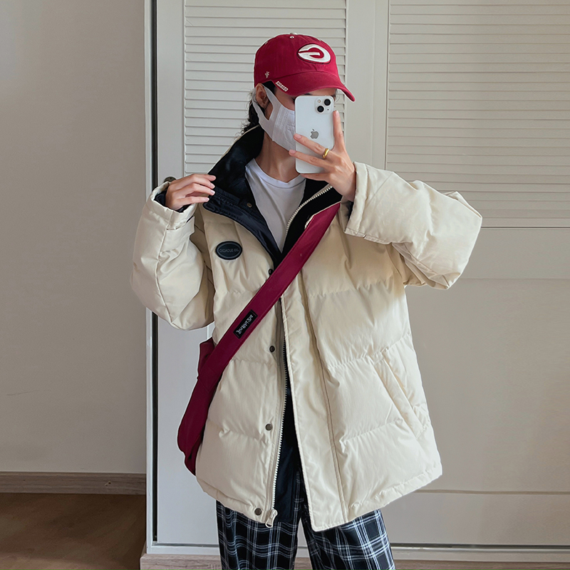 Real shot of SieYiu new winter loose and versatile thickened bread coat Korean version ins lazy style cotton coat for women