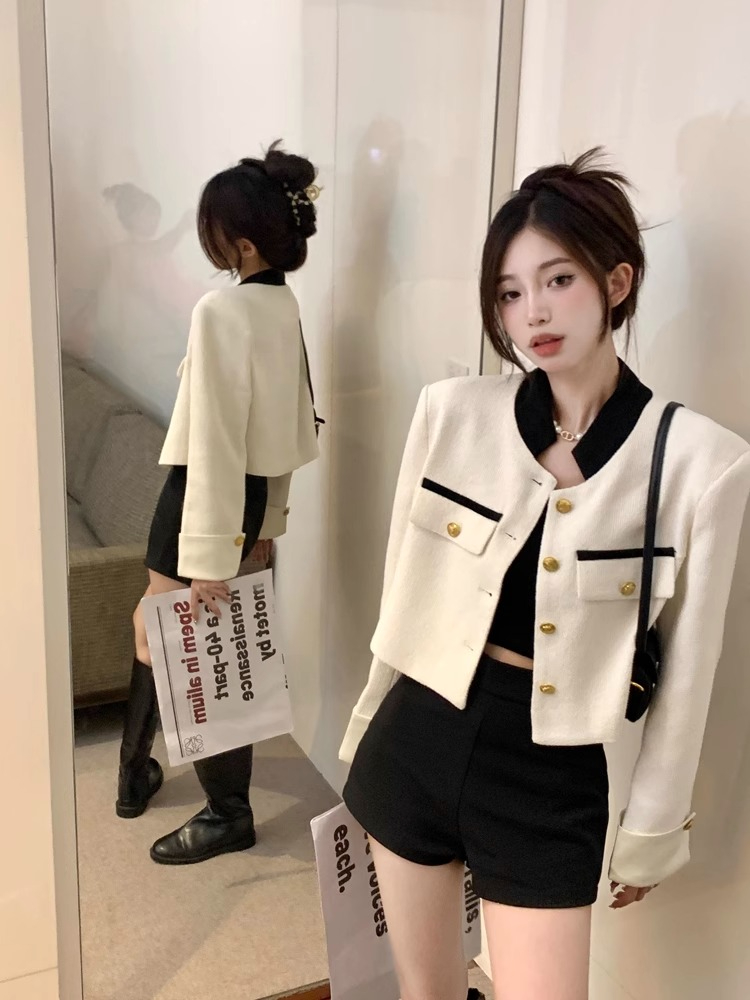早秋法式氣質名媛短款小香風外套女秋裝2023年新款輕奢上衣高級感