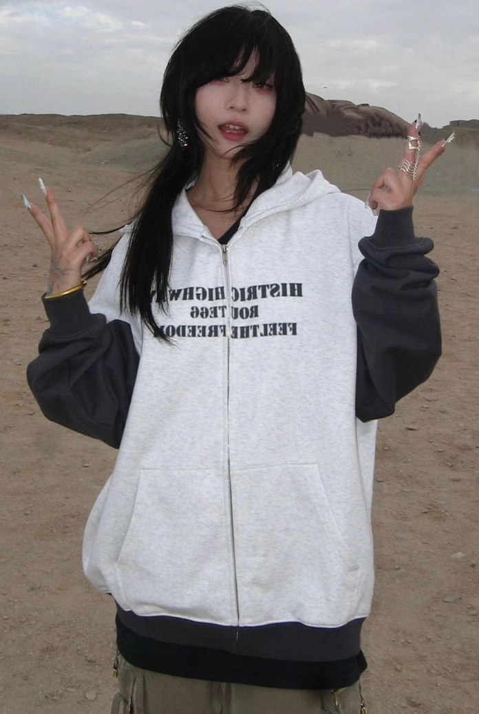 後包領雙層帽不起球配棉螺口 仿棉華棉複合310剋薄款衛衣女印花