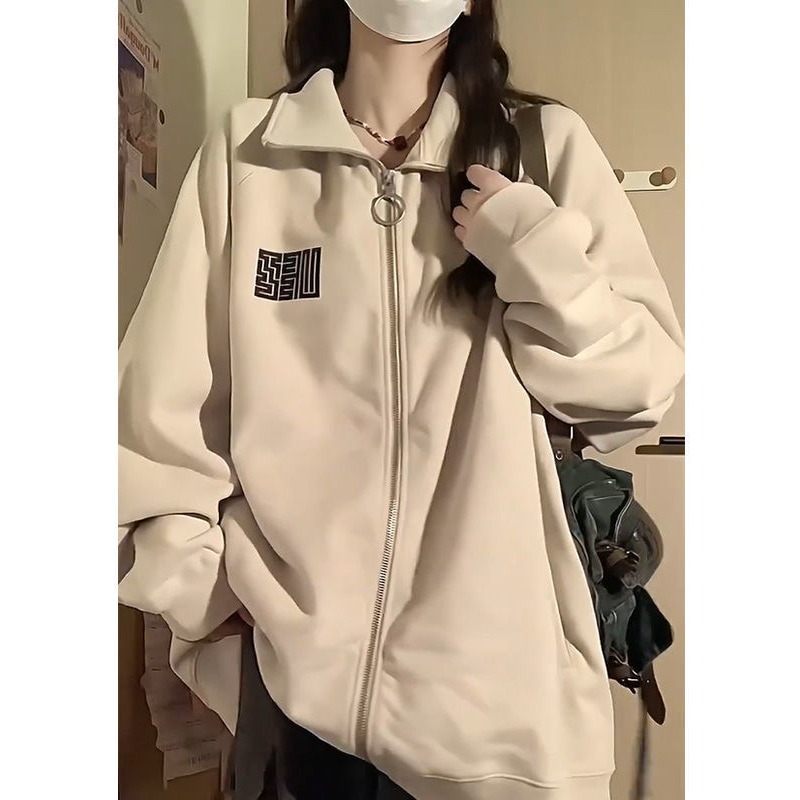 後包領不起球配棉螺口 仿棉華棉複合310剋薄款衛衣女印花POLO領