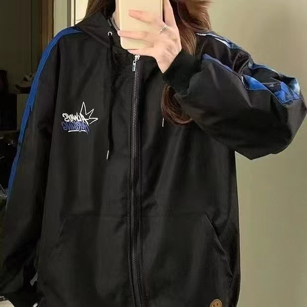 Original workmanship anti-cotton Chinese cotton composite milk silk 310 carat chain hooded jacket sweatshirt for women