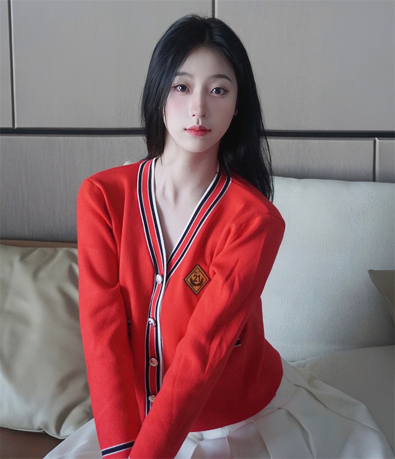 2023實拍新款針織衫女韓國東大門網紅同款GLYP潮牌休閒毛衣女