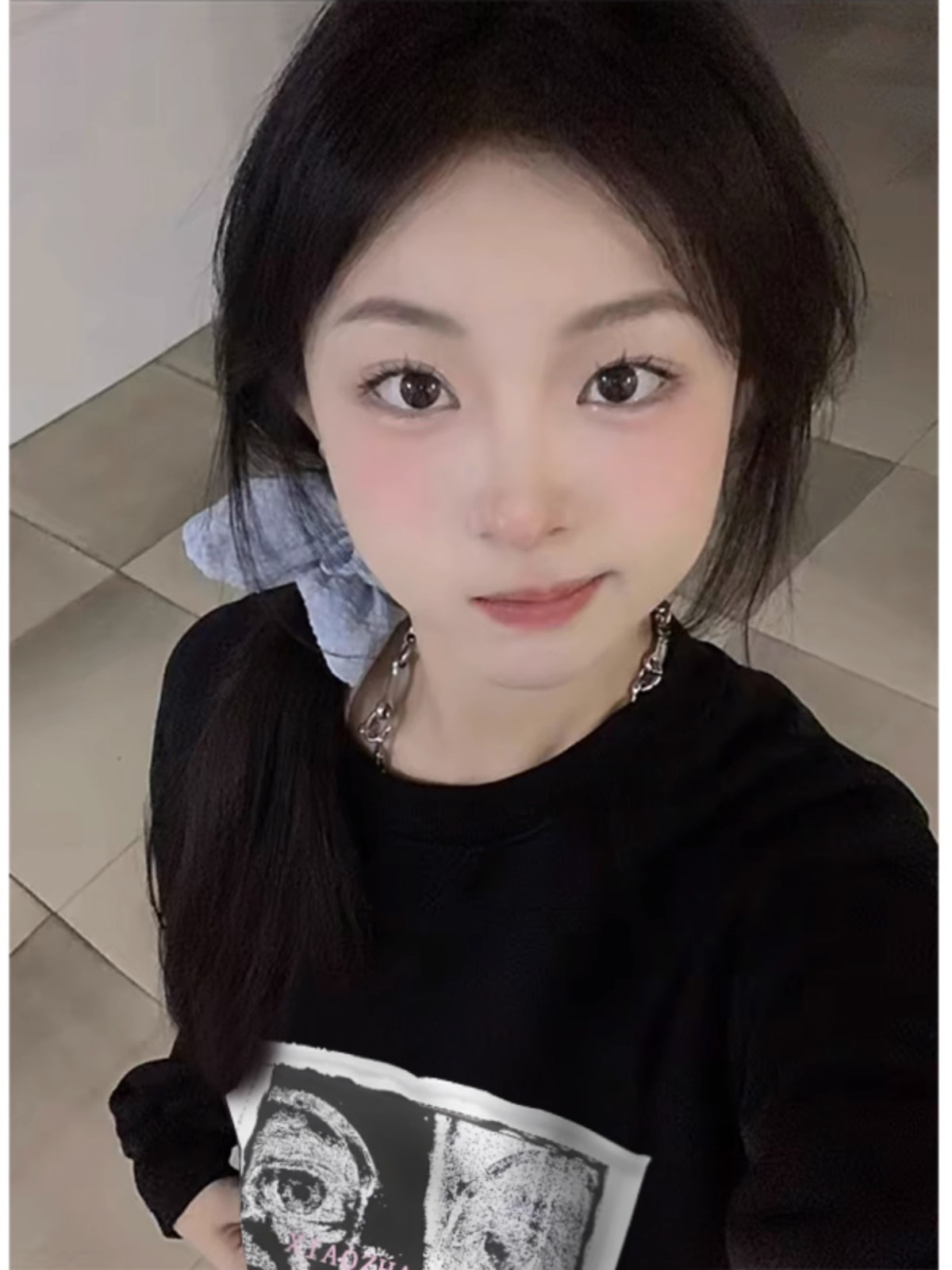 防棉華棉複合牛奶絲300克/銀狐絨400克圓領衛衣女