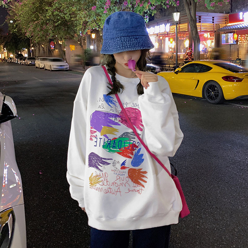 Official photo plus velvet 250g / David's round neck autumn and winter sweatshirt for women plus velvet