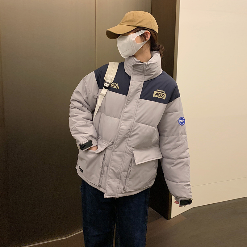實拍短款羽絨服女學生棉衣2023冬季韓版新款小個子ins棉服外套潮