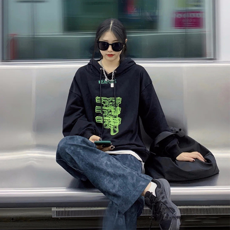 2023 new casual fashion women's clothing fleece 250g / sweatshirt hooded autumn and winter sweatshirt for women plus fleece