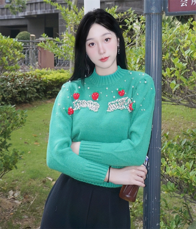 2023實拍新款針織衫女韓國東大門網紅同款GLYP潮牌休閒毛衣女