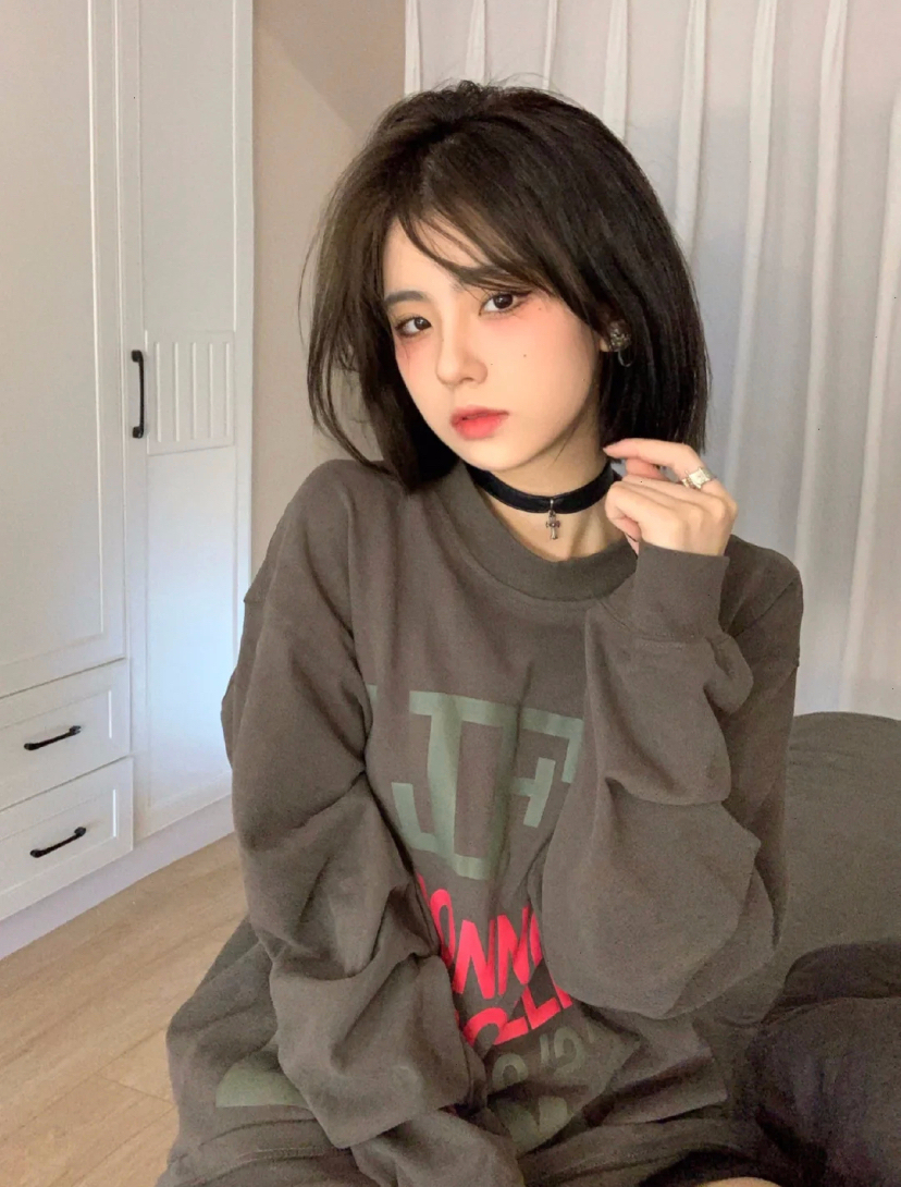 2023 New Loose Casual Women's Clothing, Velvet 250g / Large David's Round Neck Autumn and Winter Sweater Women's Velvet