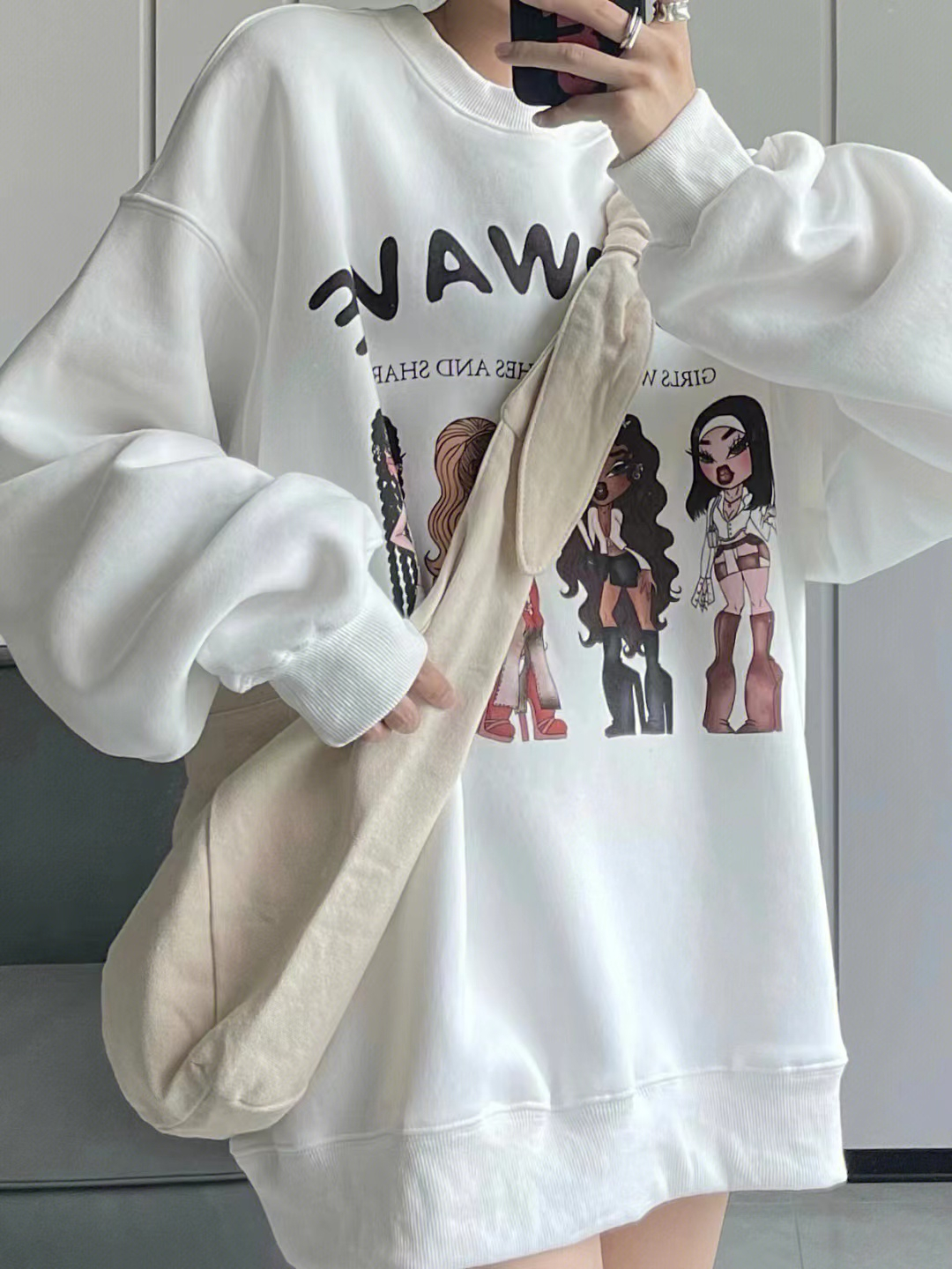 250g plus fleece / David's round neck autumn and winter sweatshirt for women plus fleece