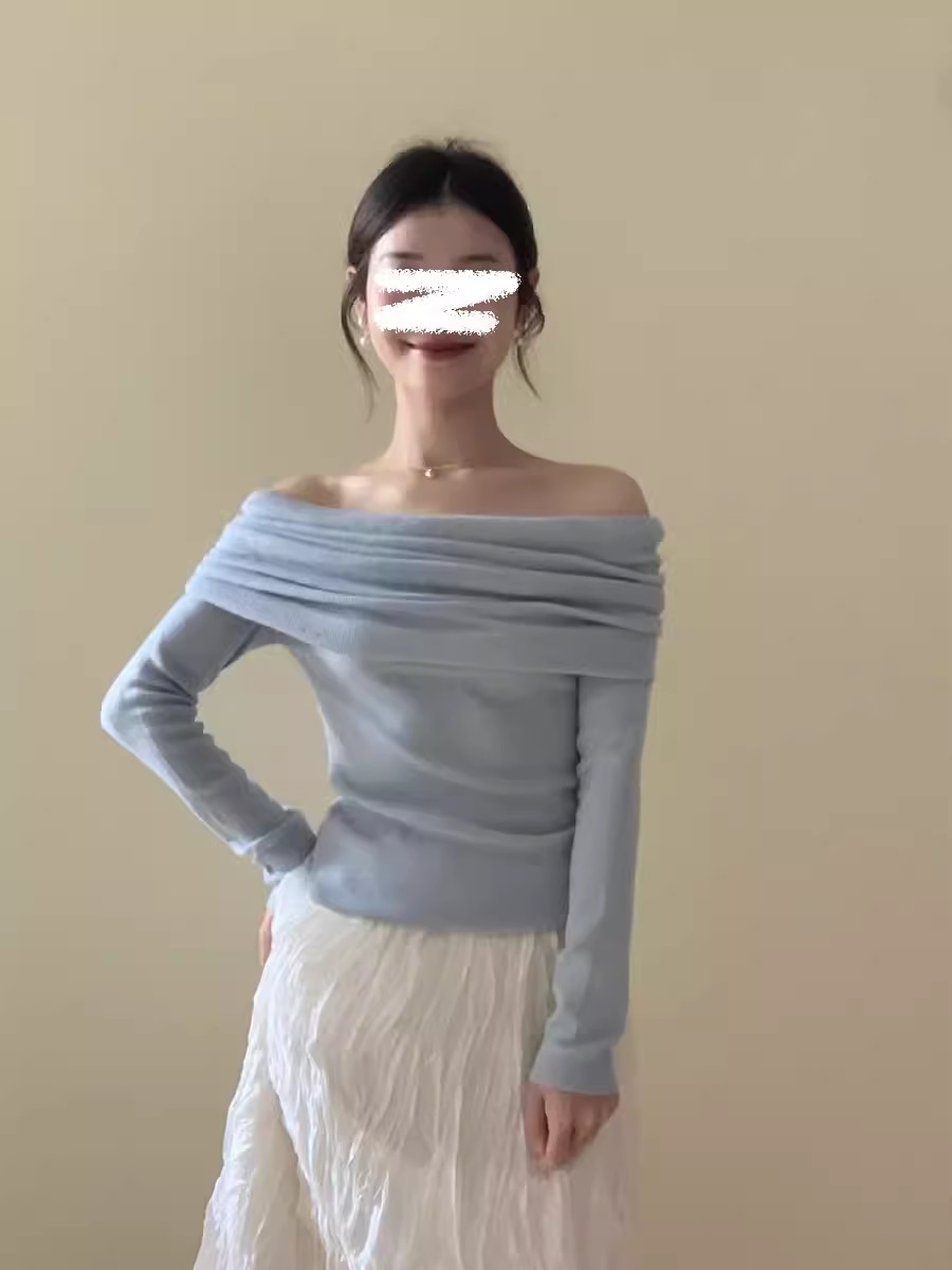 Autumn clothing matching fashionable Korean drama tops tea style outfits autumn new women's clothing