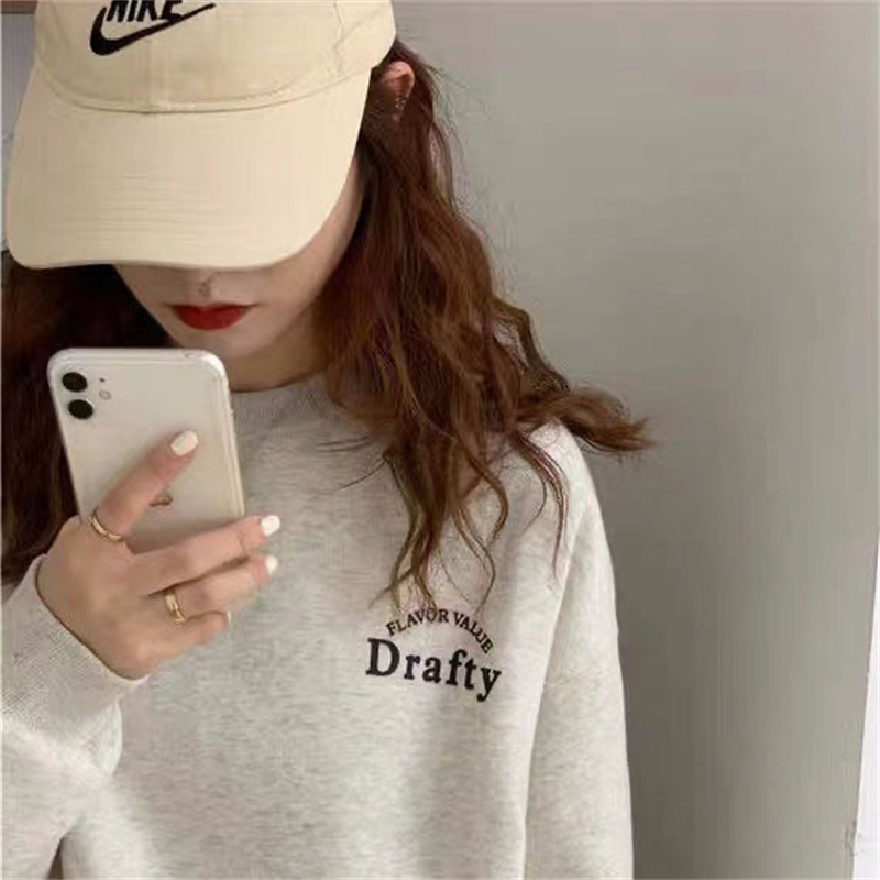2023 new fashion student wear velvet 250g / large sweatshirt round neck autumn and winter sweatshirt for women plus velvet
