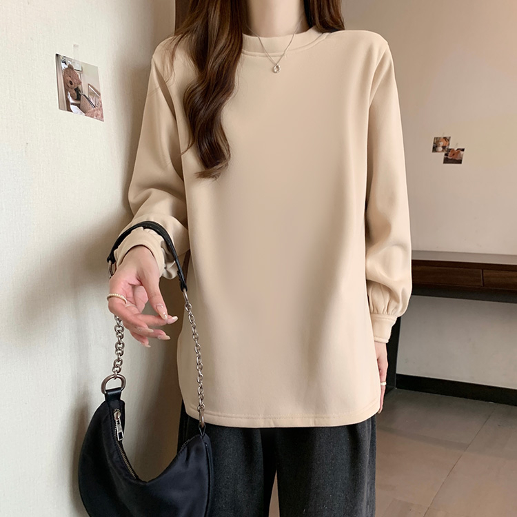 實拍400克純棉華棉複合超柔加絨加厚衛衣女韓版寬鬆中長款