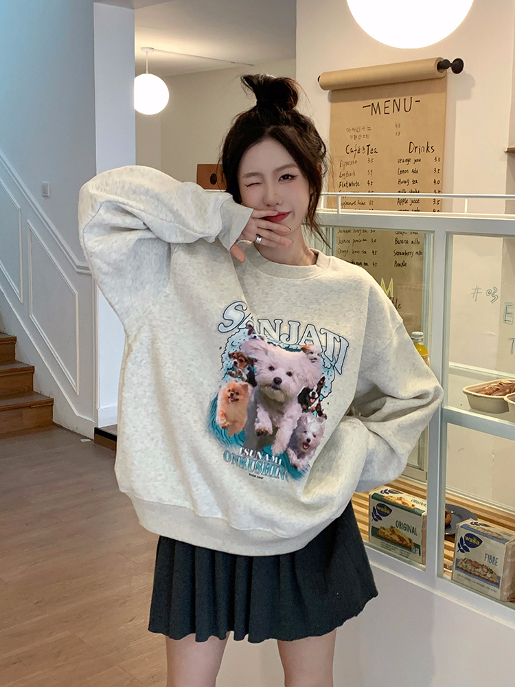 秋裝薄款衛衣女大碼 後包領 拉肩線 M-XXXL