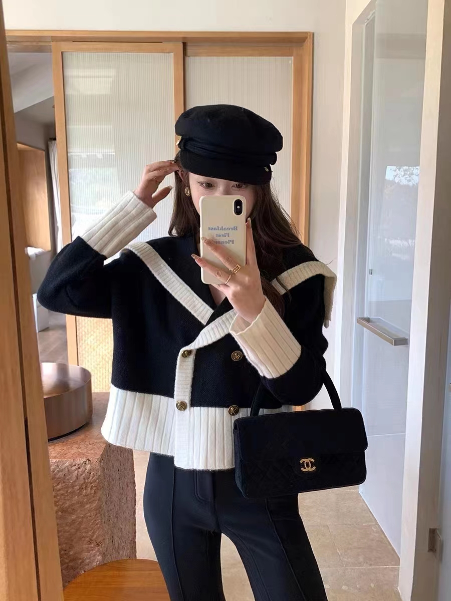 上衣長袖海軍領百搭時尚款