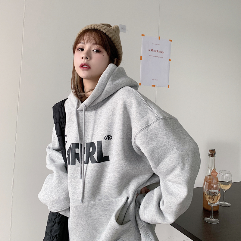 250g plus fleece / hooded sweatshirt for women autumn and winter sweatshirt with fleece