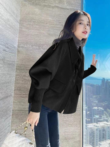 Autumn and winter woolen coat  new small winter women's thickened high-end small fragrant style short coat for women